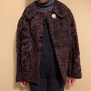 70s astrakan fur jacket